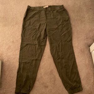 Philosophy republic clothing womens pants large 100%tencel military green